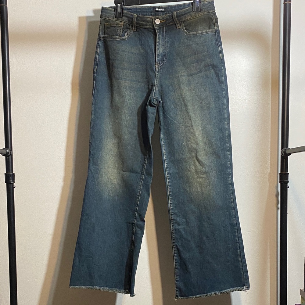 Denim Wide-Leg Jeans in Classic Blue